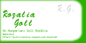 rozalia goll business card